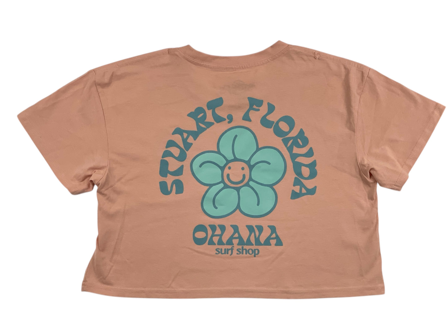 OHANA LADIES CROP TEE - "FLOWER POWER"