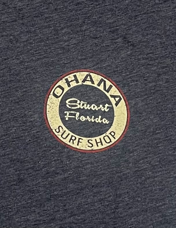 OHANA MEN'S S/S TEE - "VINTAGE SURFBOARD"