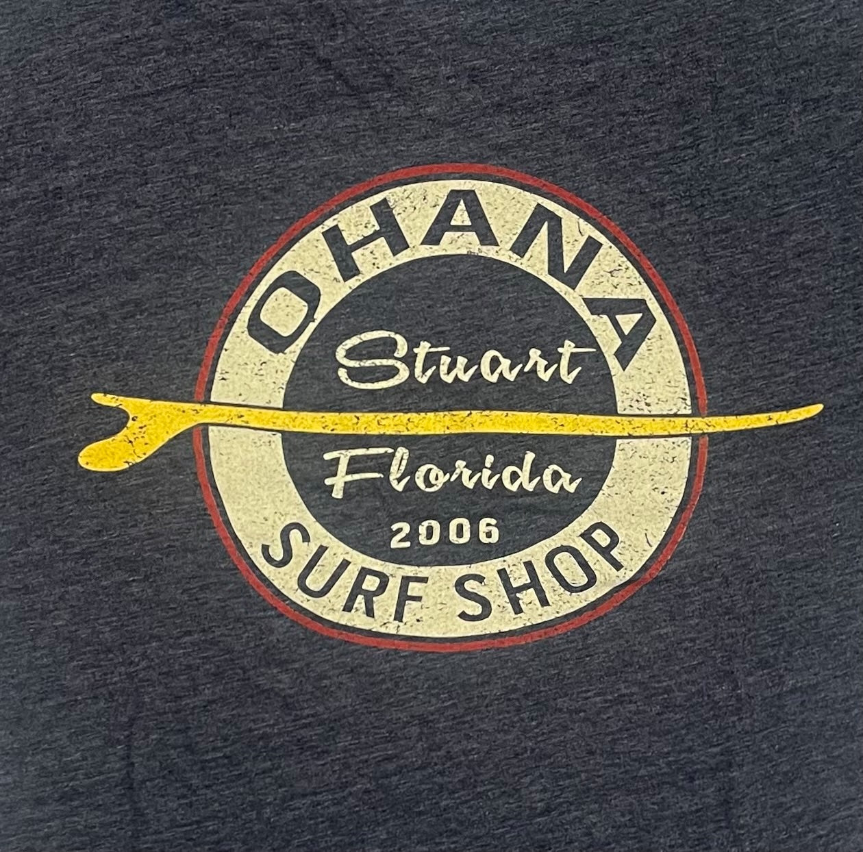 OHANA MEN'S S/S TEE - "VINTAGE SURFBOARD"