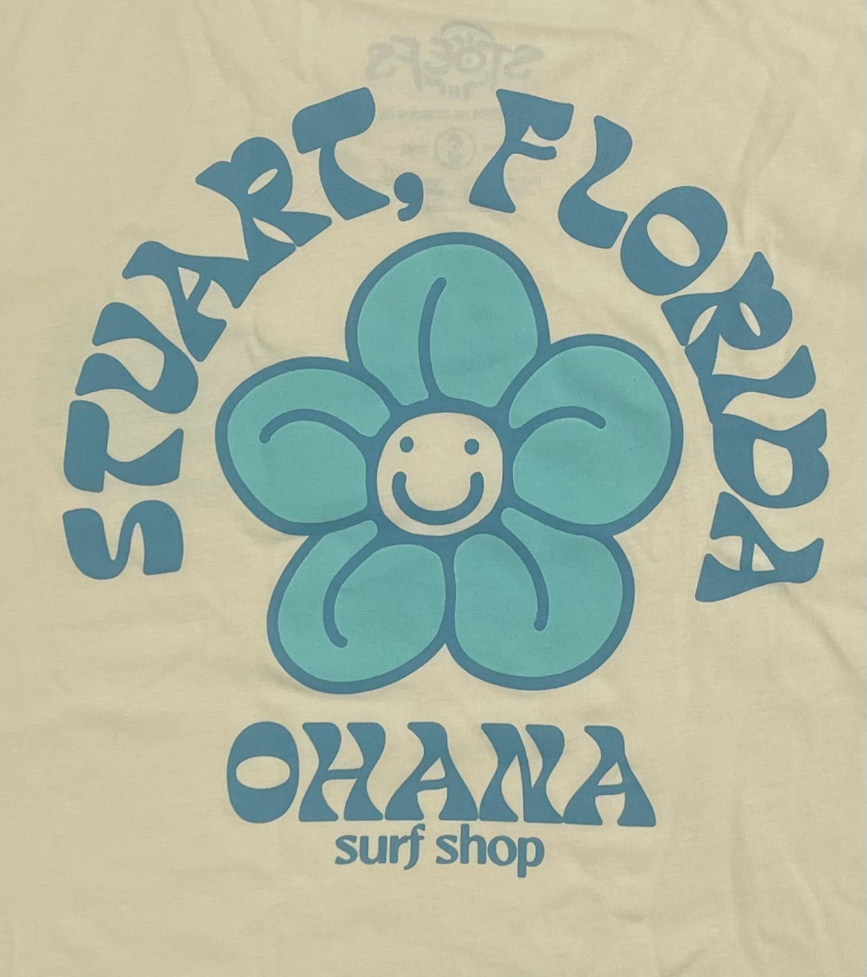 OHANA LADIES CROP TEE - "FLOWER POWER"