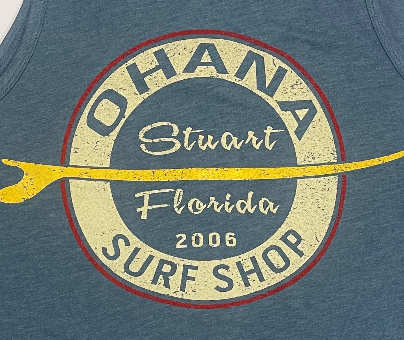 OHANA MEN'S TANK - "VINTAGE SURFBOARD"