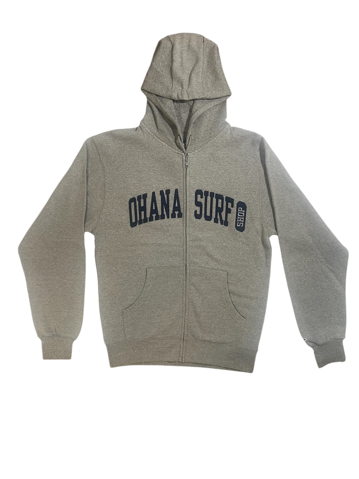 OHANA MEN'S ZIP HOODIE - "COLLEGIATE FONT"