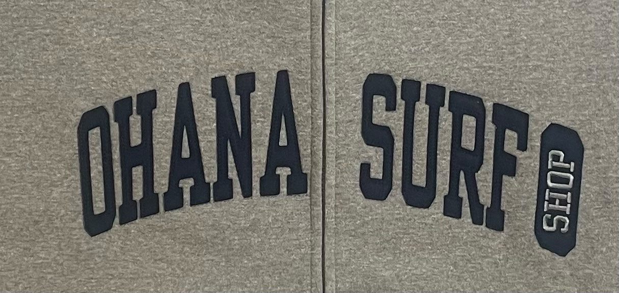 OHANA MEN'S ZIP HOODIE - "COLLEGIATE FONT"