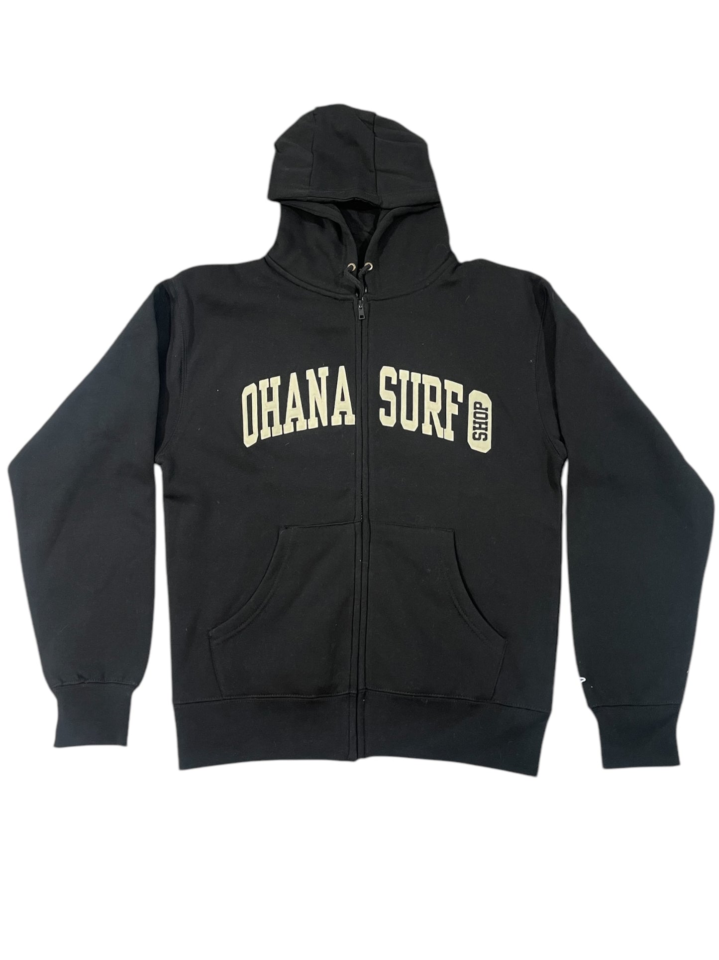 OHANA MEN'S ZIP HOODIE - "COLLEGIATE FONT"